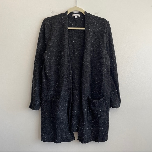 Madewell Donegal Kent Cardigan Sweater in Coziest Yarn wool slouchy speckled M - Picture 4 of 14